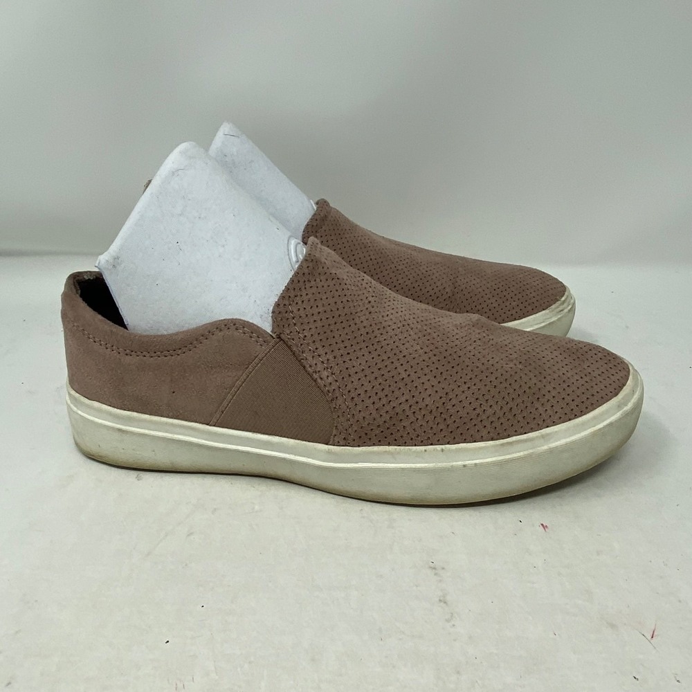 Dr. Scholls Be Free Womens Slip On Sneakers Pink Perforated Faux Suede 7M - Picture 3 of 15